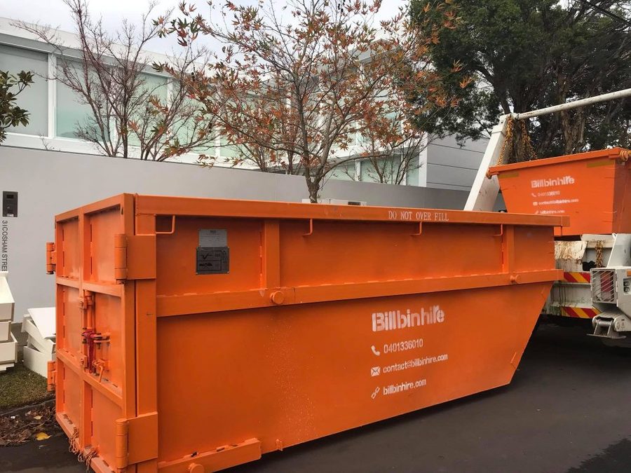 Skip bin on site in Brunswick